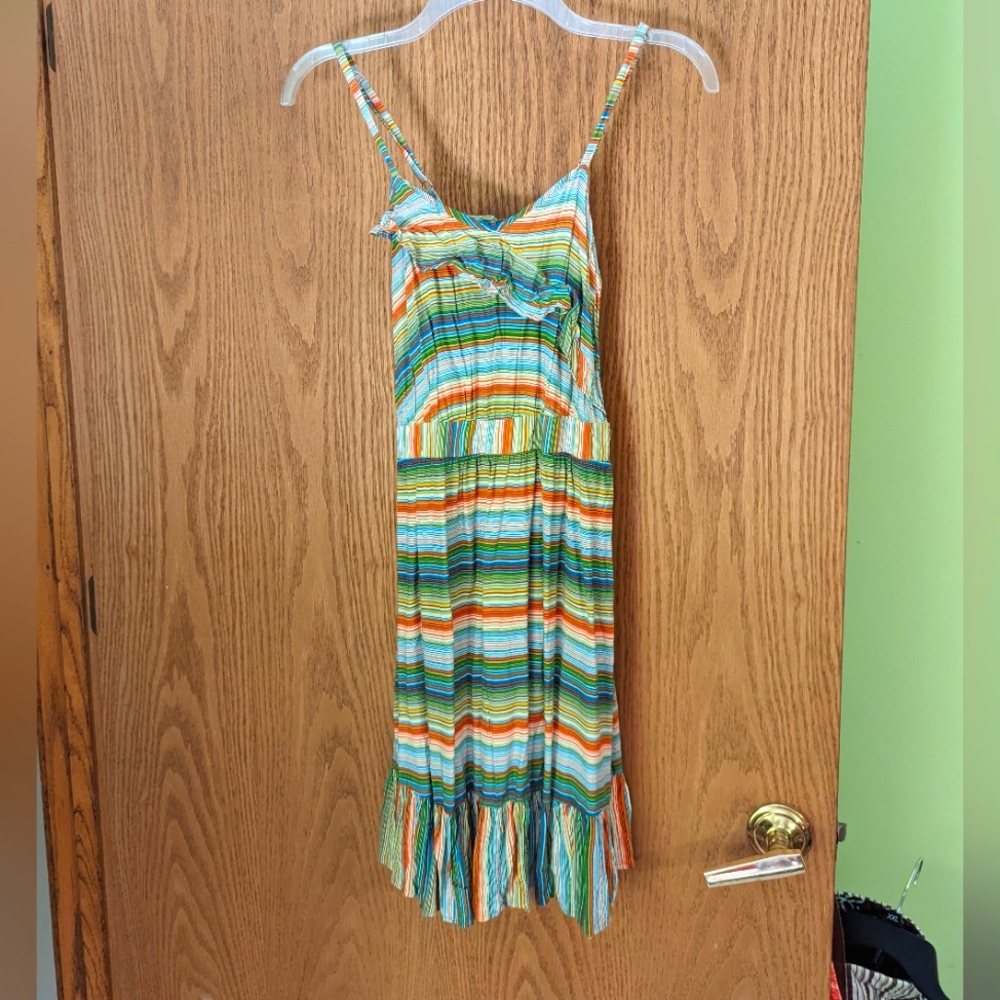 Xhilieration Summer Ruffled Sleeveless Dress